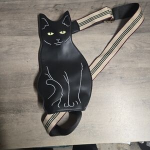 Black Cat-Shaped Crossbody Bag